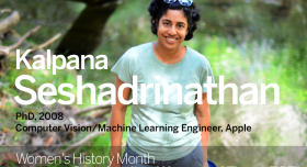 Kalpana seshrinthan, phd, computer machine learning engineer, apple outstanding women of texas e.
